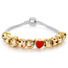 Christmas gifts emoji Bracelets chain charm necklace Emoticon Jewelry